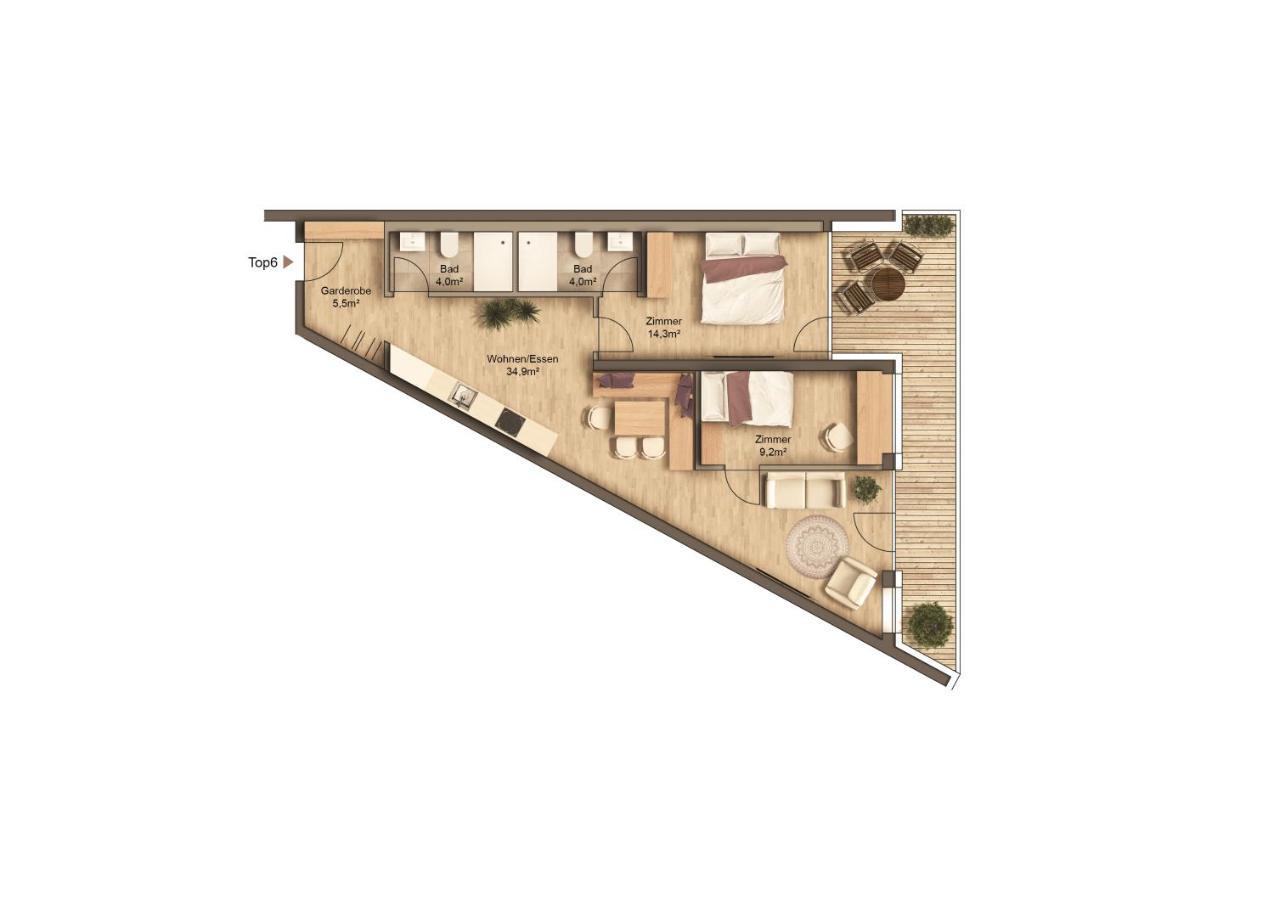 Panorama Residence Moesern 蒂罗尔-泽费尔德 外观 照片