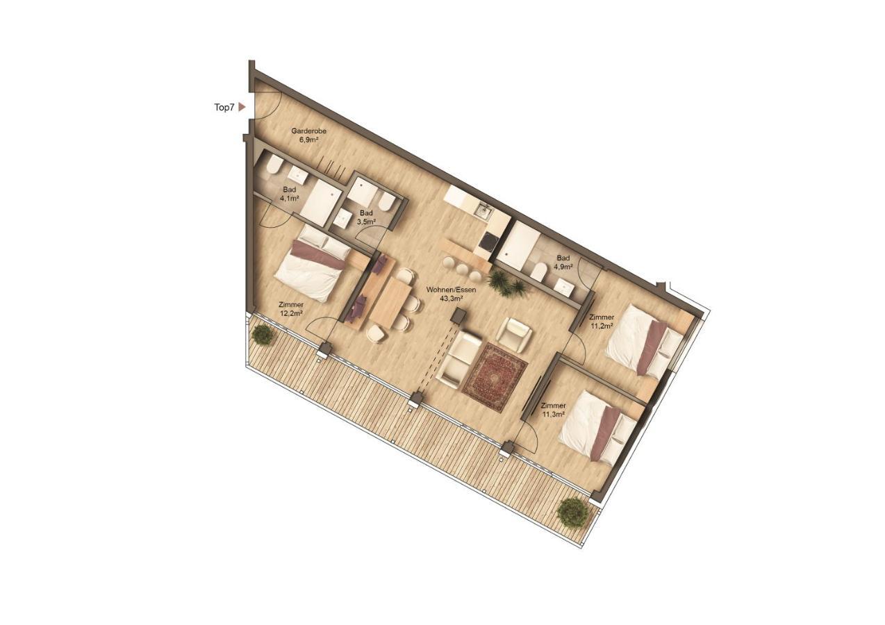 Panorama Residence Moesern 蒂罗尔-泽费尔德 外观 照片